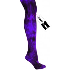 Tie Dye Design Tights - Purple